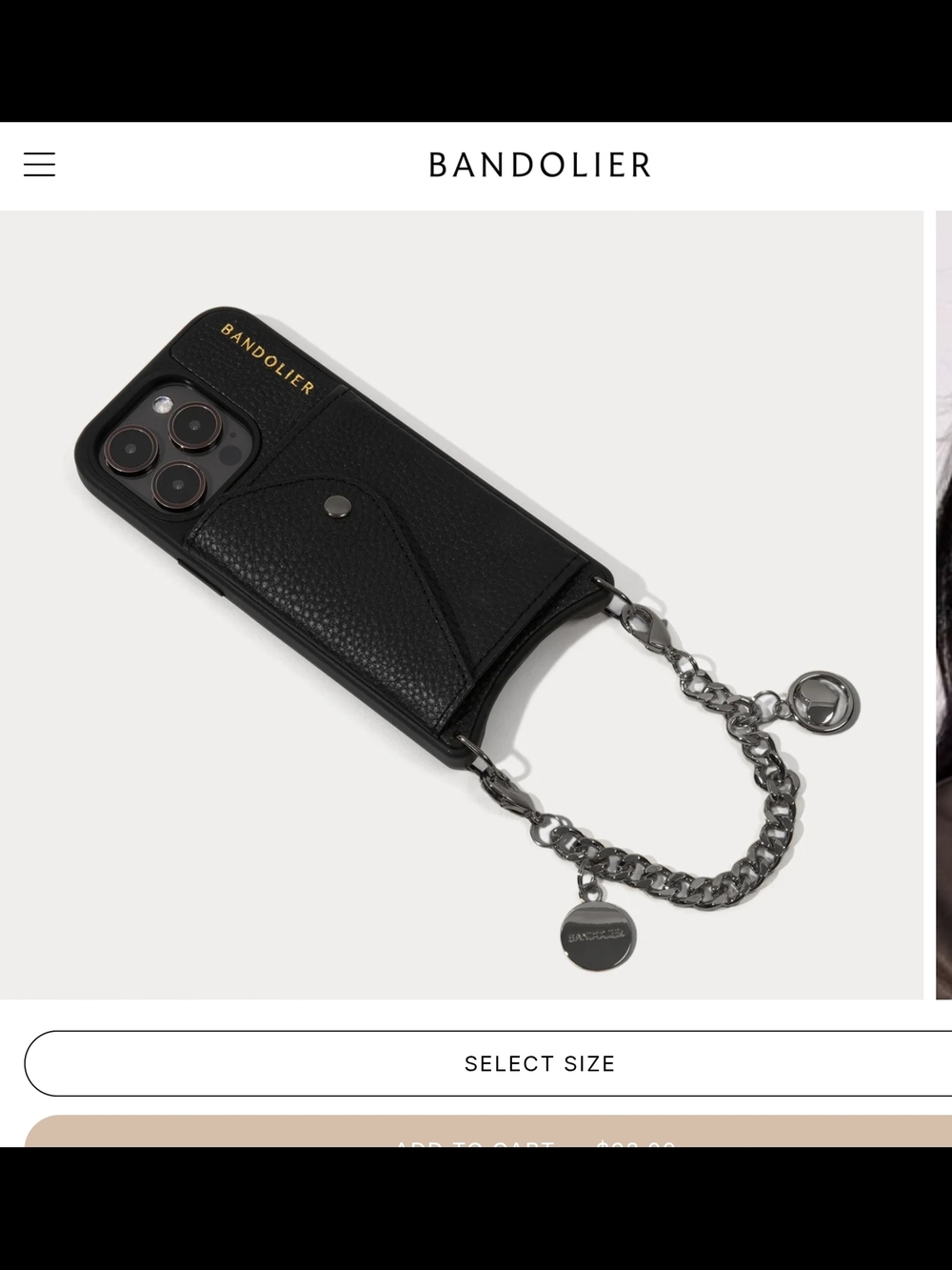Bandolier Maya

Wristlet Phone Case in Black. - Picture 7 of 10